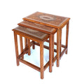 Vintage Hardwood Side Table Set