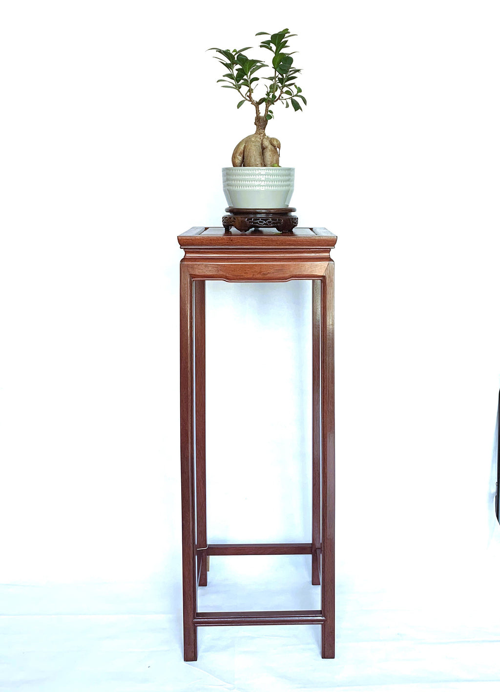 Vintage Chinese Rosewood Plant Stand / Pedestal