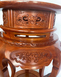 A Pair Of Rosewood Pedestal Stand Display