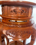 A Pair Of Rosewood Pedestal Stand Display