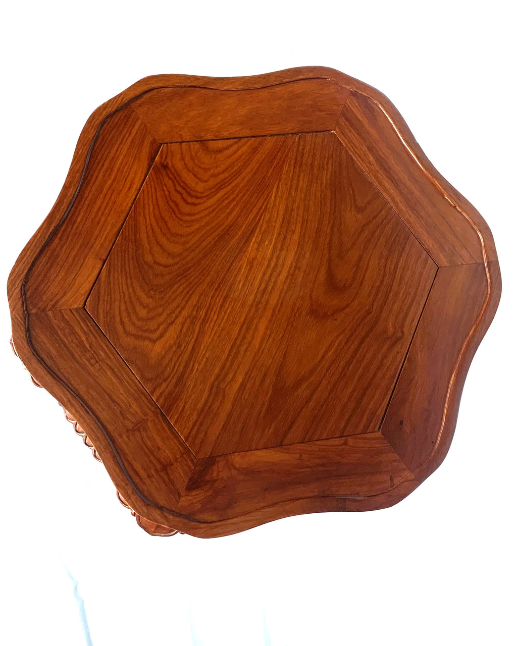 Chinese Carved Rosewood Plant Stand