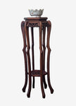 Vintage Chinese Carved Rosewood Plant Stand / Pedestal