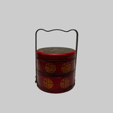 Chinese Wedding Basket with Bronze Handle, Dragon & Phoenix Decoration