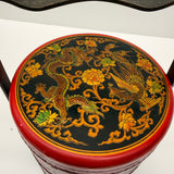 Chinese Wedding Basket with Bronze Handle, Dragon & Phoenix Decoration