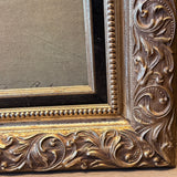 Large Vintage European Salon Scene Framed Wall Art | Ornate Gold Frame Classical Interior Print 55” x 31”