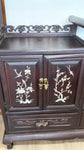 Carved Rosewood Chinese Etagere with Mother-of-Pearl Inlay
