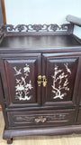 Carved Rosewood Chinese Etagere with Mother-of-Pearl Inlay