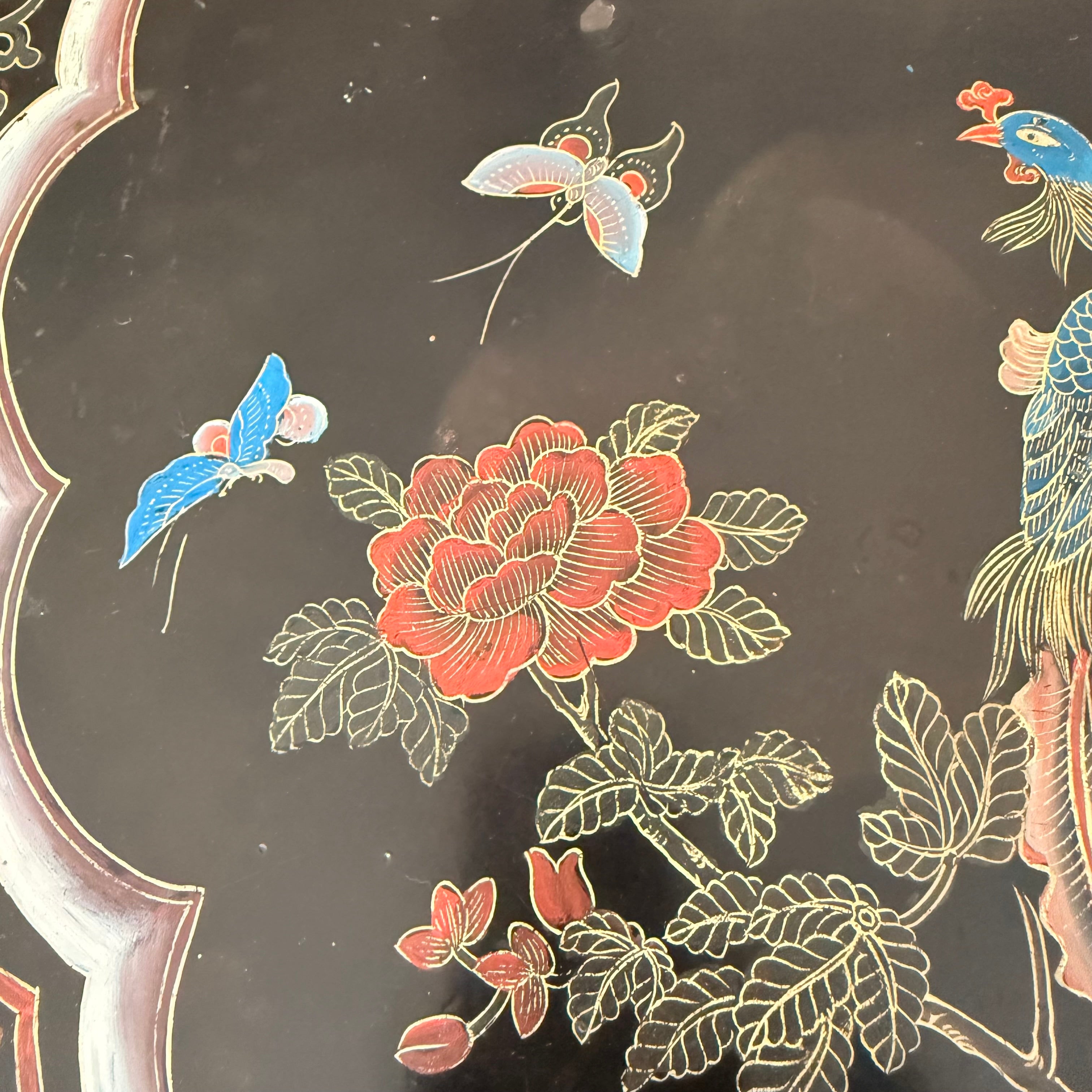 Hand-Painted Chinoiserie Console Table