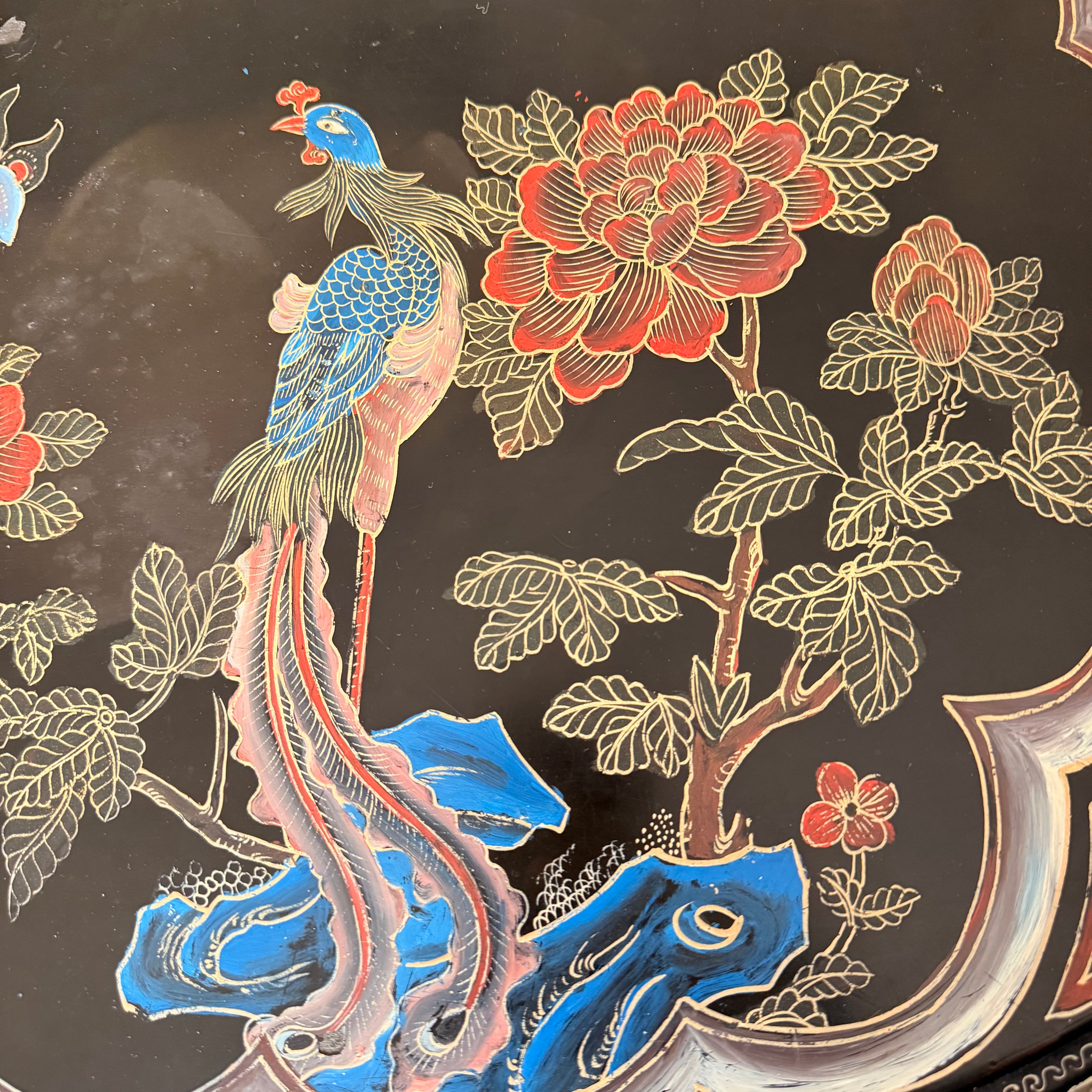 Hand-Painted Chinoiserie Console Table