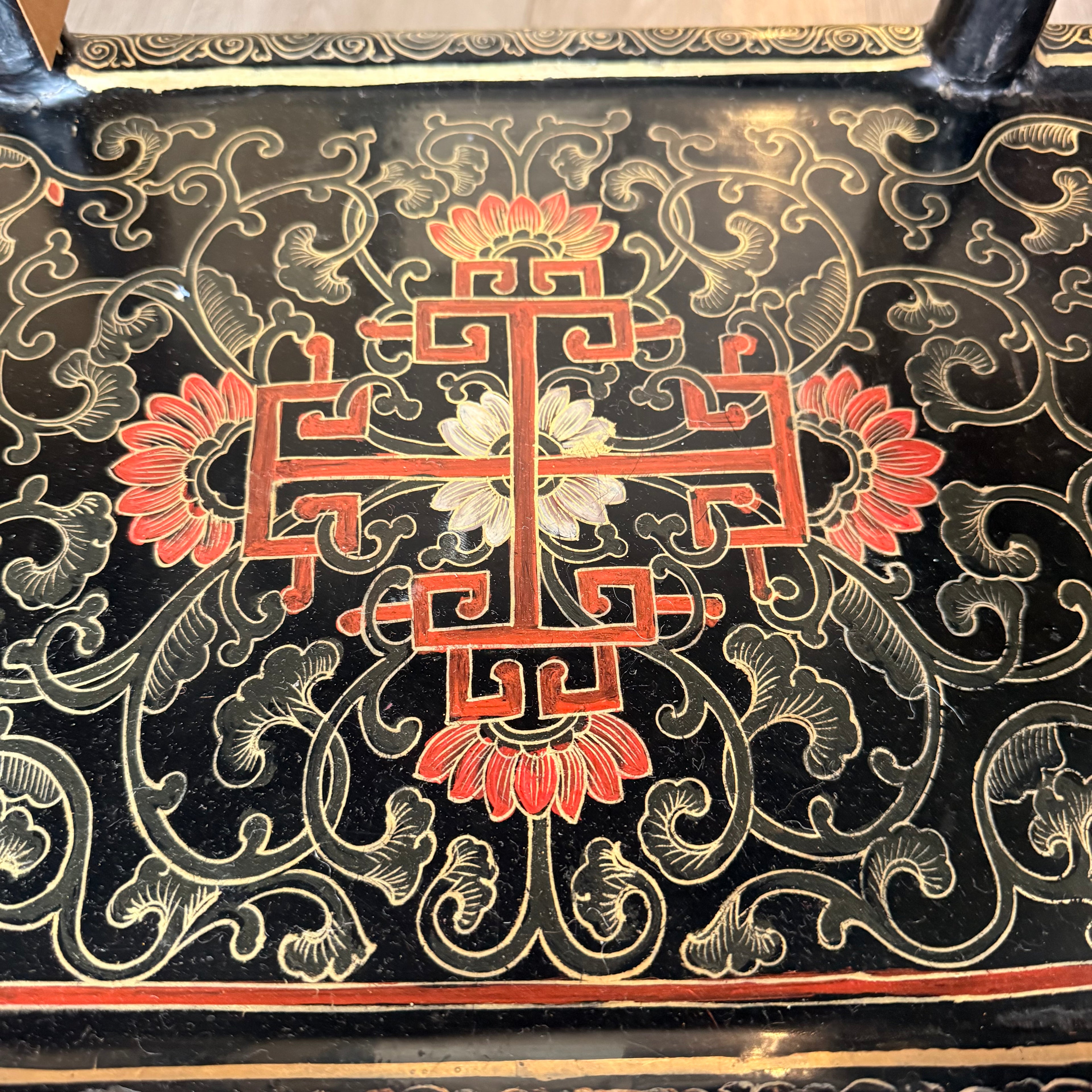 Hand-Painted Chinoiserie Console Table