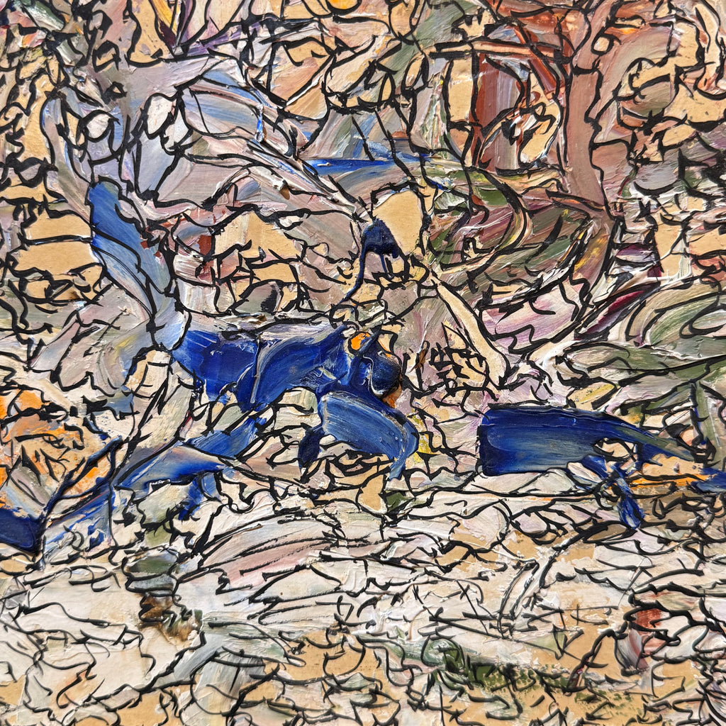 Painting Jose Moshe – Untitled Abstract Painting (1967)