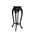 Handcrafted Rosewood Pedestal Plant Stand with Marble Top