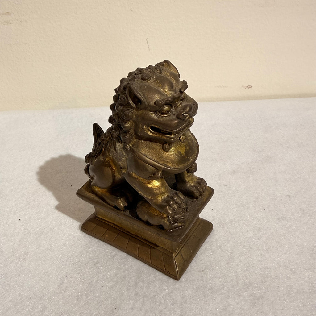Pair of Chinese Bronze Guardian Lions