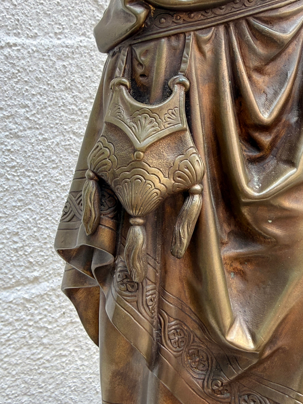 French Patinated Bronze Female Figure, Signed Bouret, Grenoble 1911