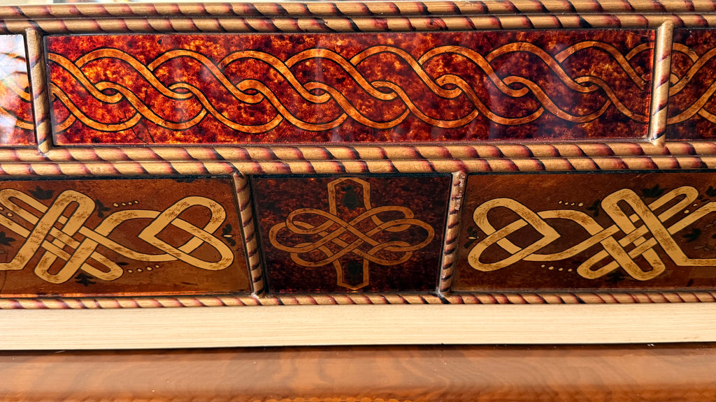 Decorative Inlaid Wood Framed Mirror