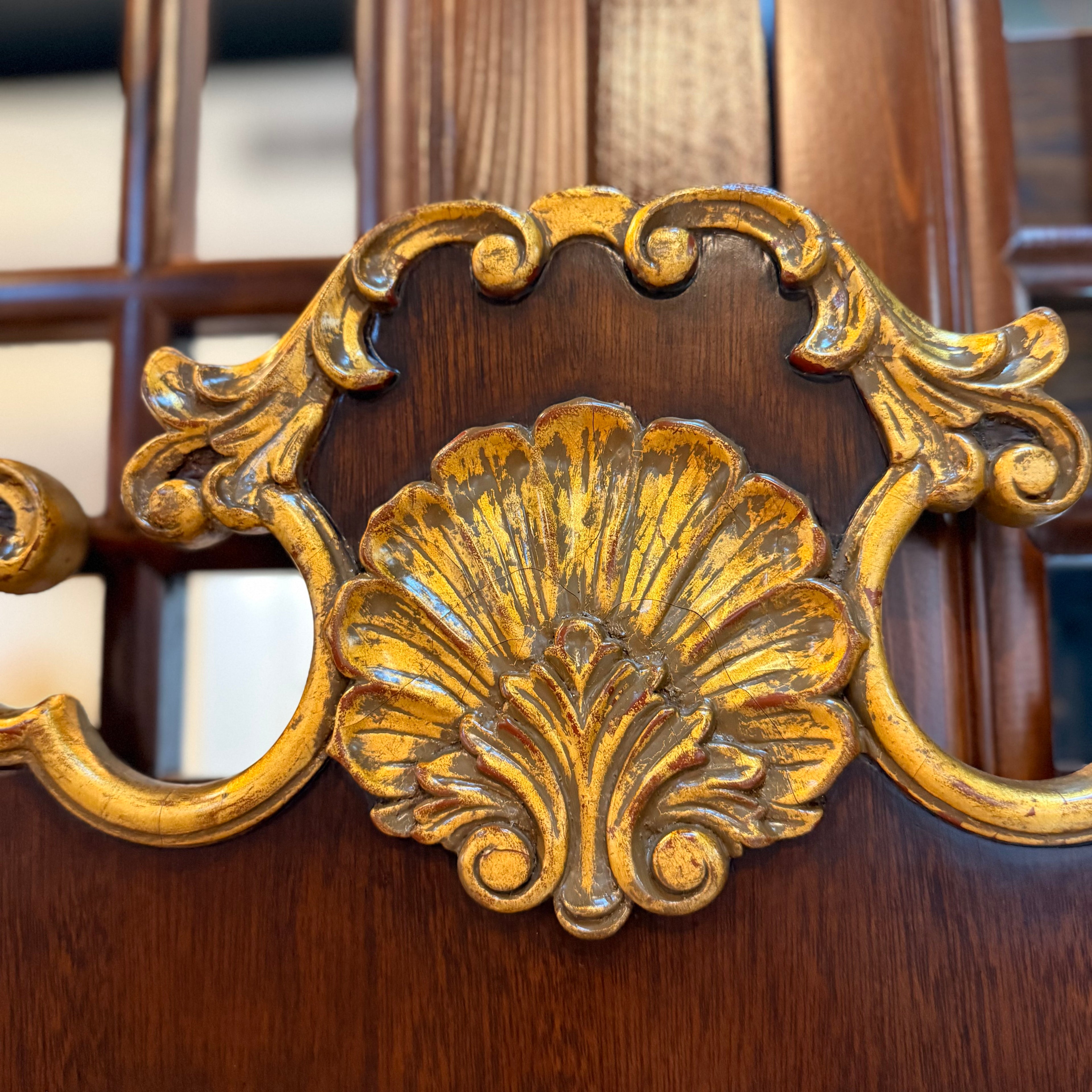 Vintage Carved Wood & Gilt Decorative Mirror