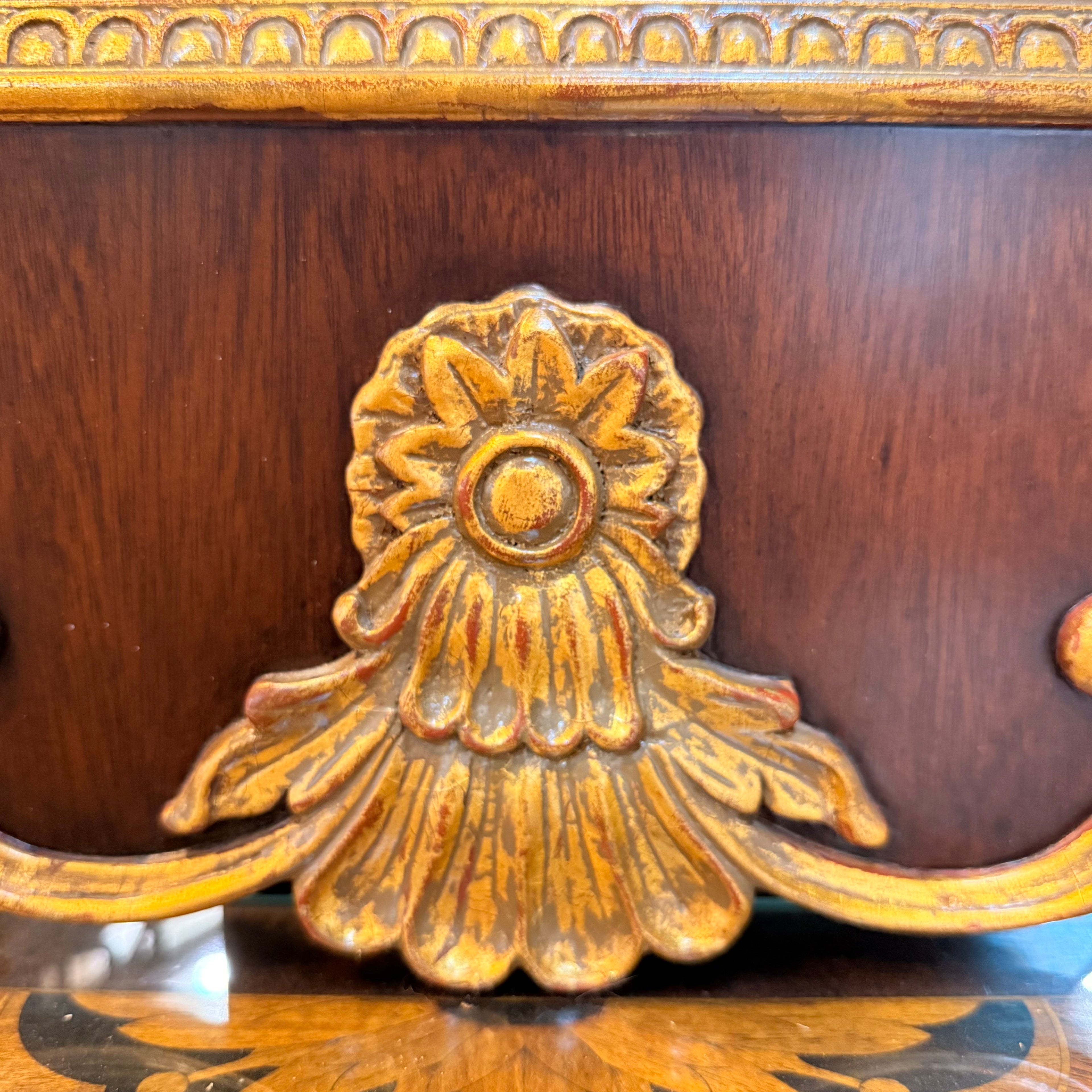 Vintage Carved Wood & Gilt Decorative Mirror