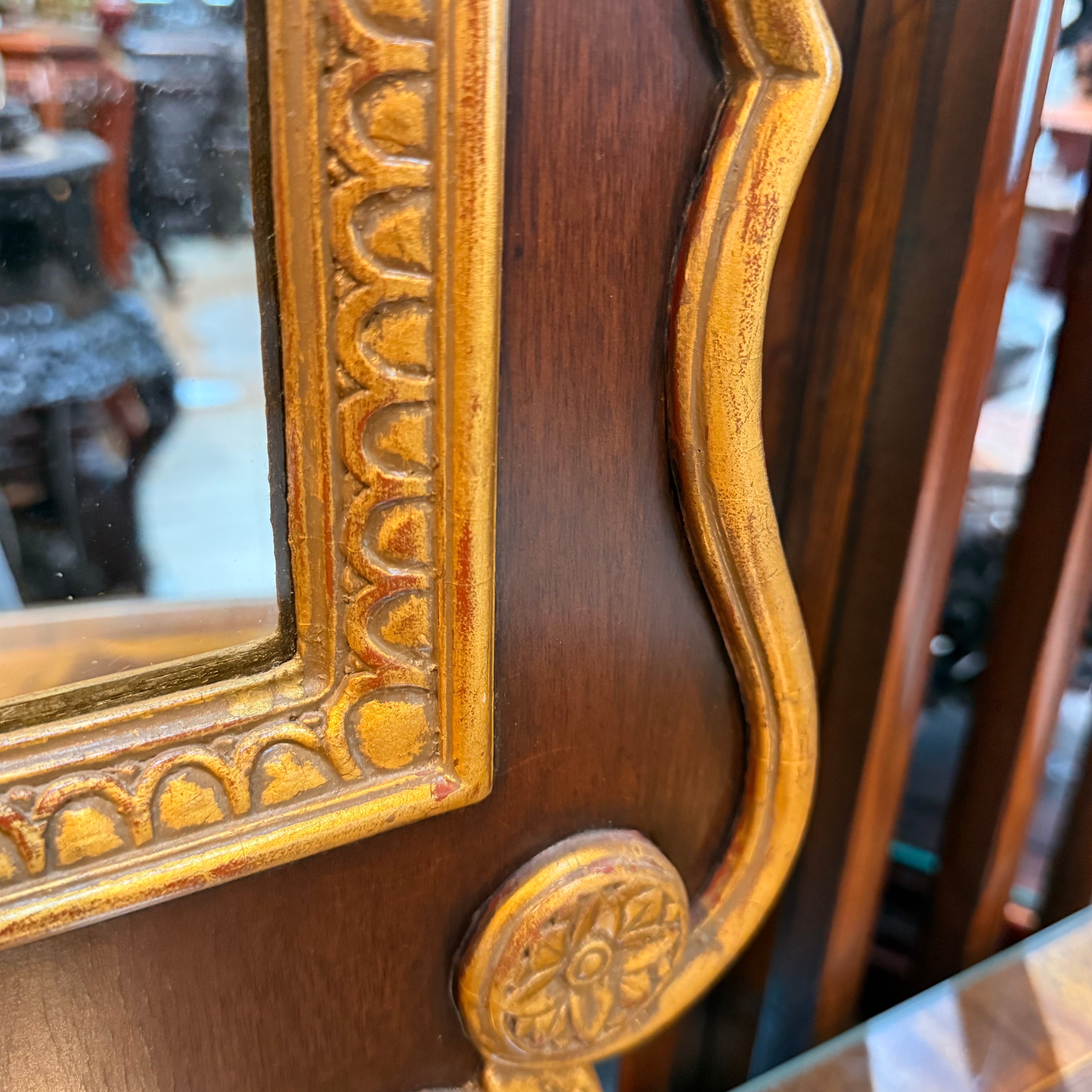 Vintage Carved Wood & Gilt Decorative Mirror