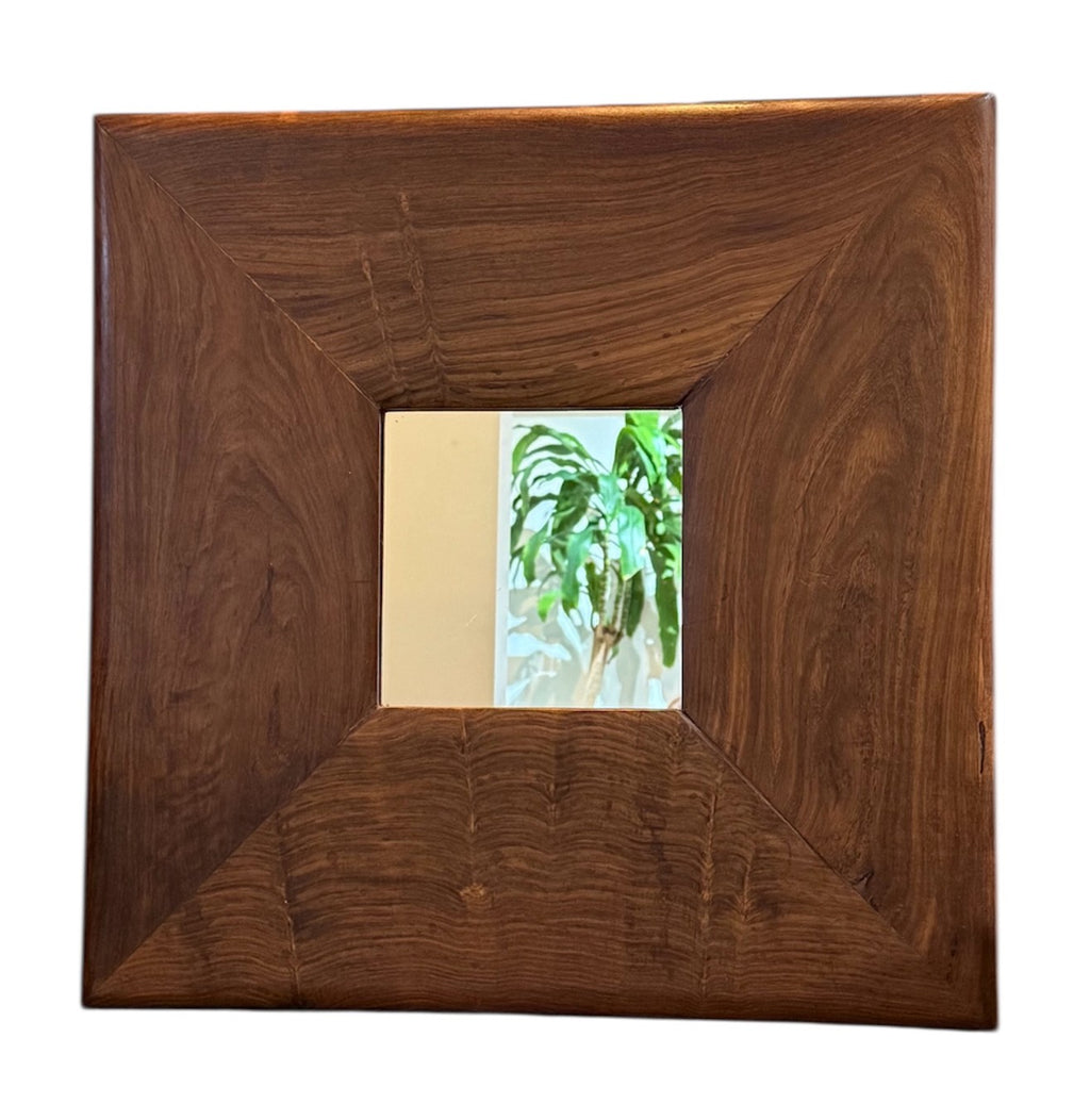 Vintage Rosewood Wall Mirror Square