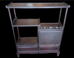 Carved Rosewood Chinese Etagere with Mother-of-Pearl Inlay