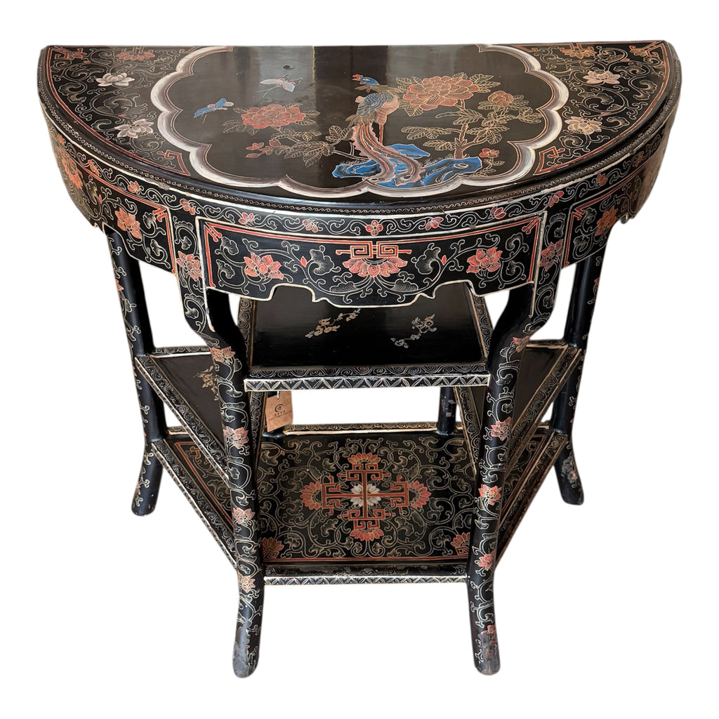 Hand-Painted Chinoiserie Console Table