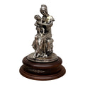 Mother and Child Silver-Tone Figural Sculpture, Signed Del Vecchio