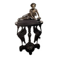Italian Bronze Figural Sculpture on Carved Crane-Form Pedestal