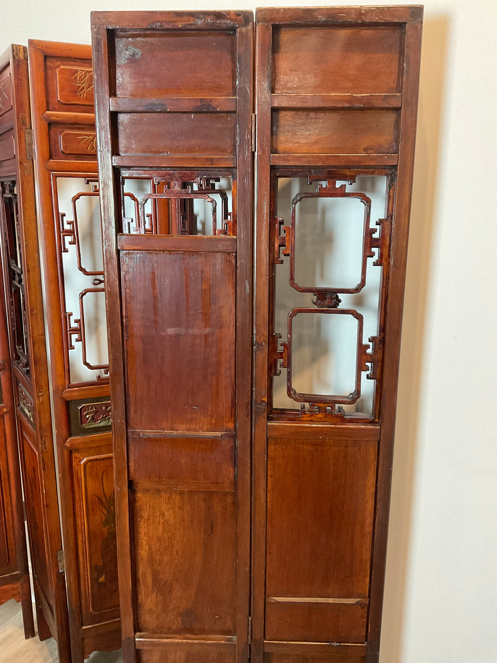 Early 20th Century Folding Screen / Room Divider Seven-Panel