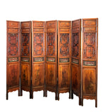 Early 20th Century Folding Screen / Room Divider Seven-Panel