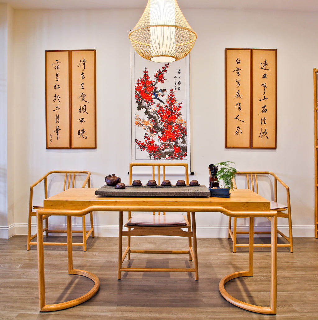Zen Bamboo Tea Table Set