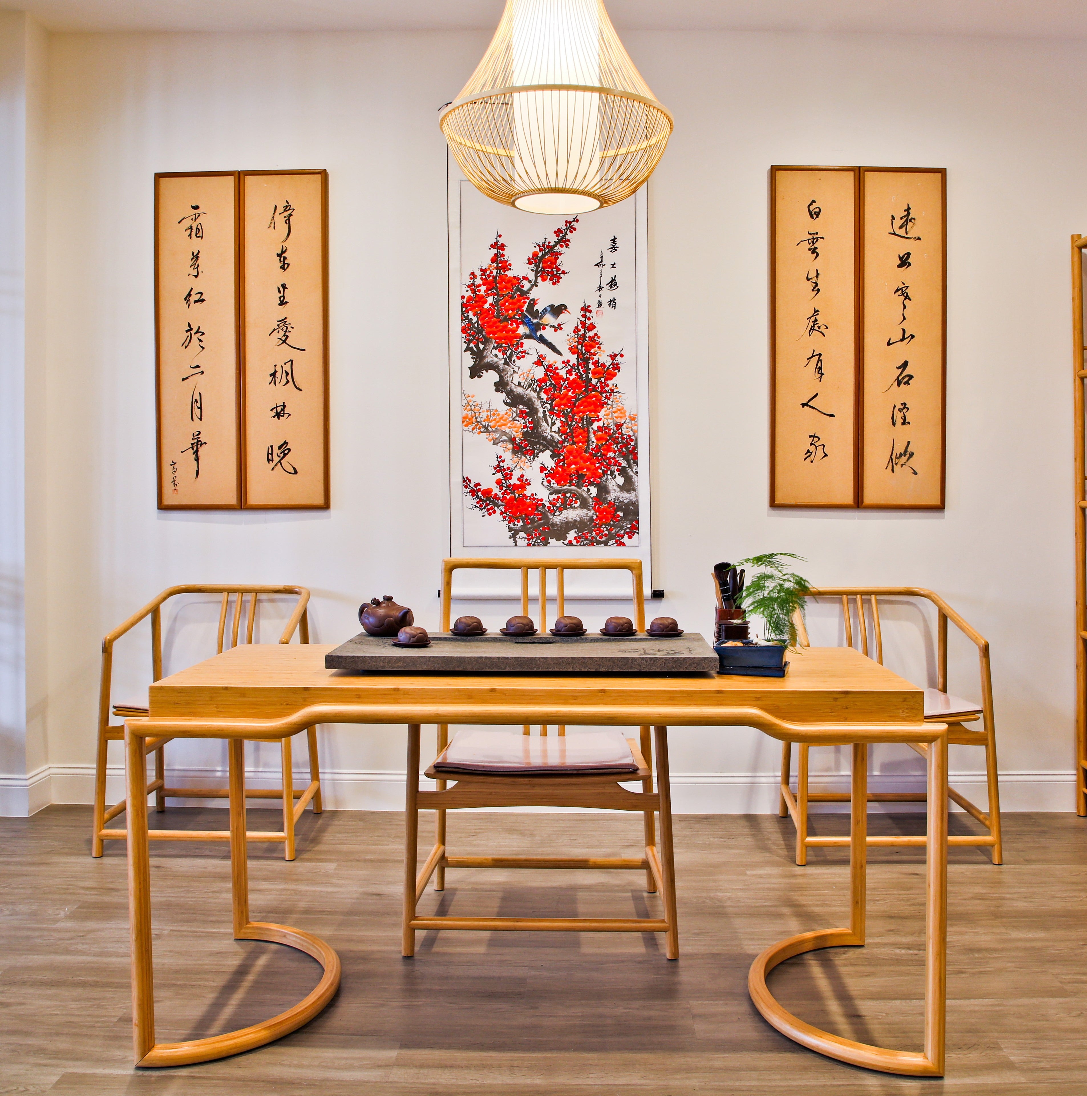 Zen Bamboo Tea Table Set
