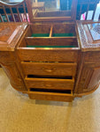 Vintage Solid Wood Carved Porch Cabinet Accent Cabinet