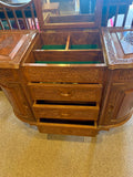 Vintage Solid Wood Carved Porch Cabinet Accent Cabinet