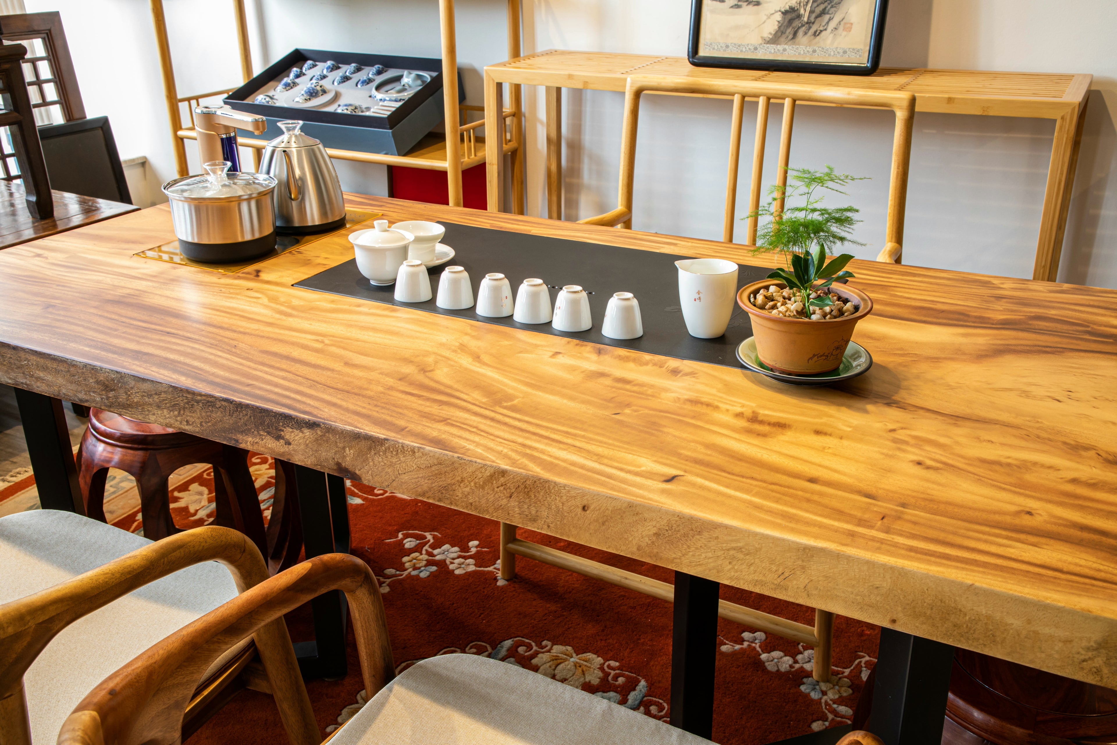 Solid Black Walnut Tea Table Set
