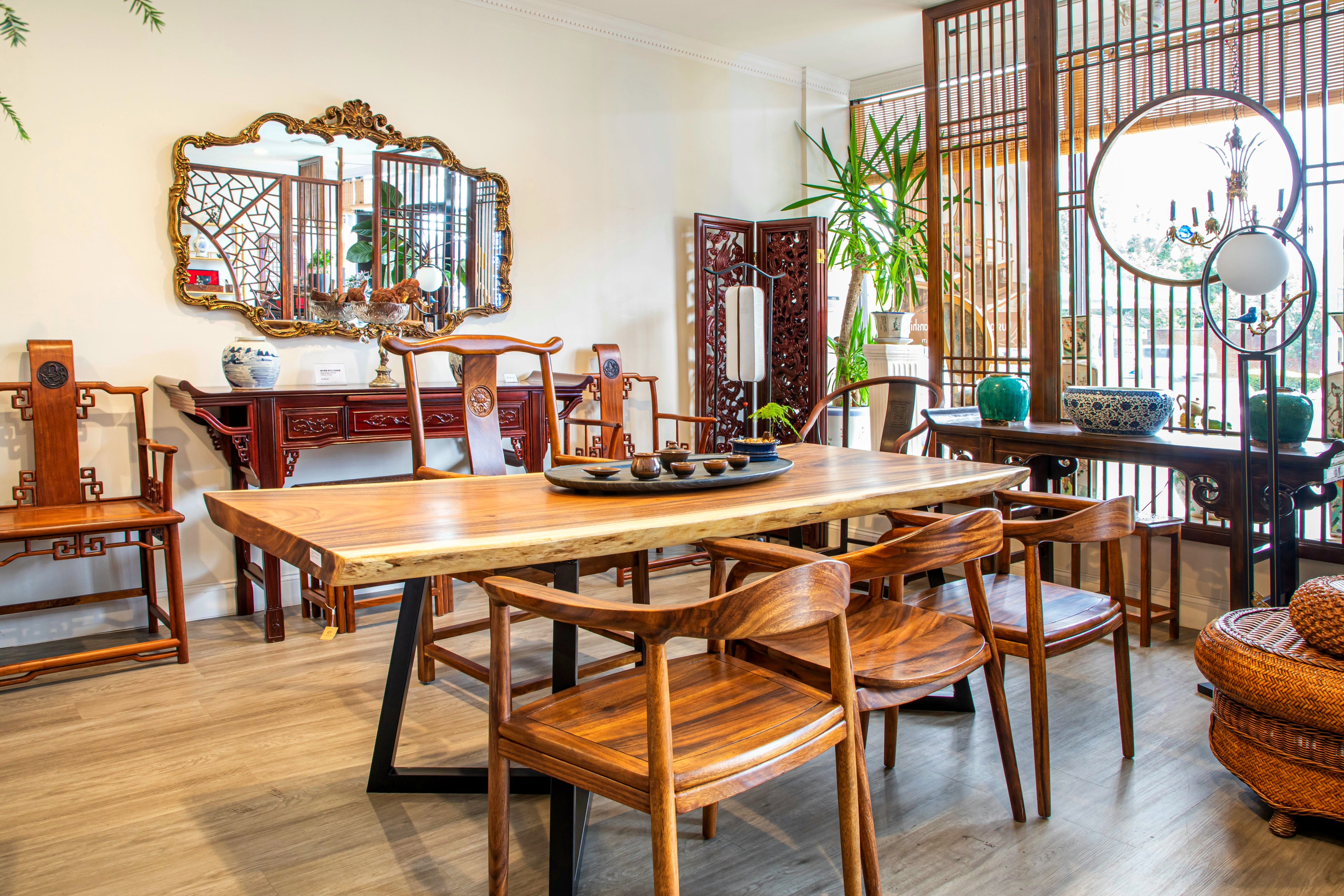 Solid Black Walnut Tea Table Set