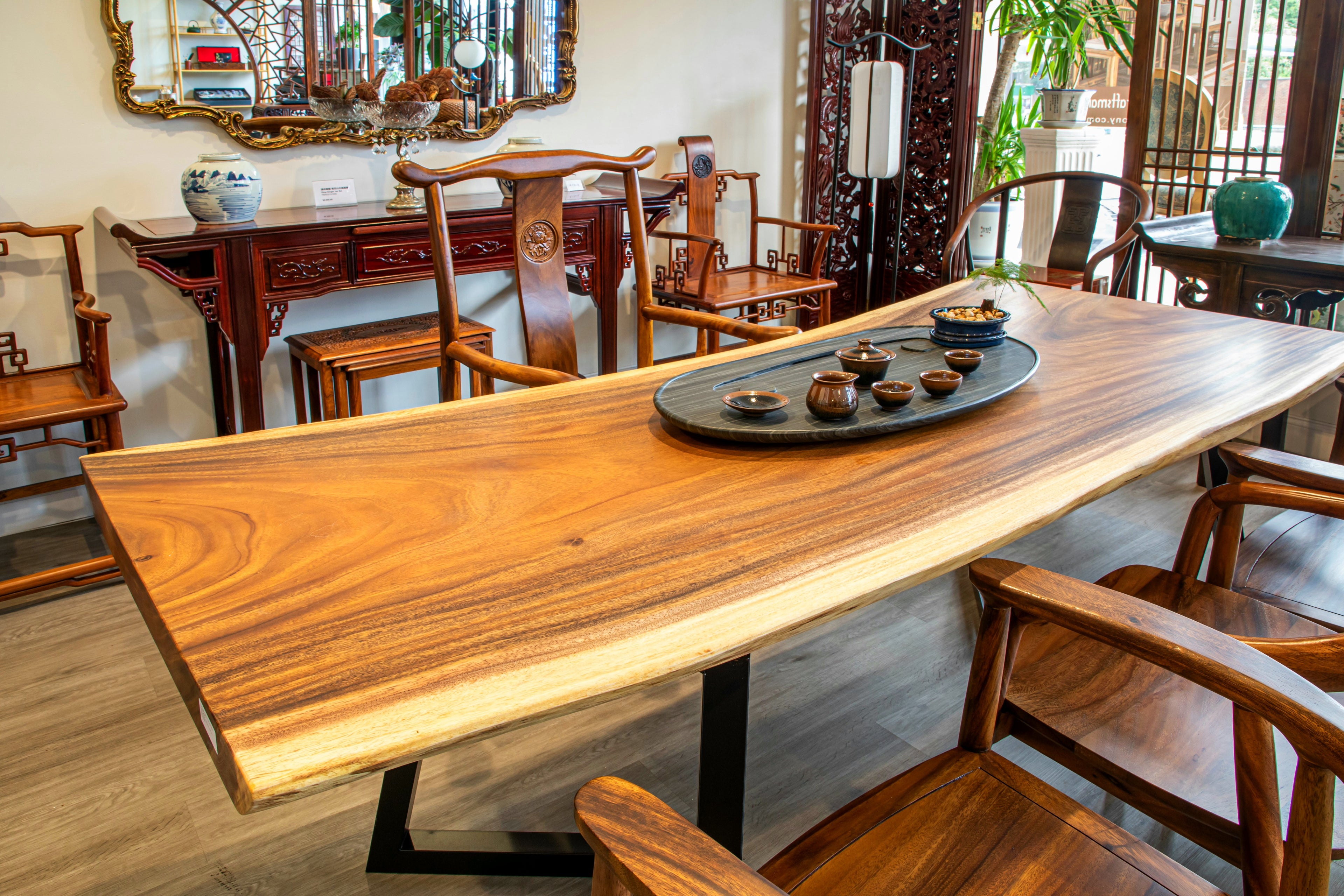 Solid Black Walnut Tea Table Set