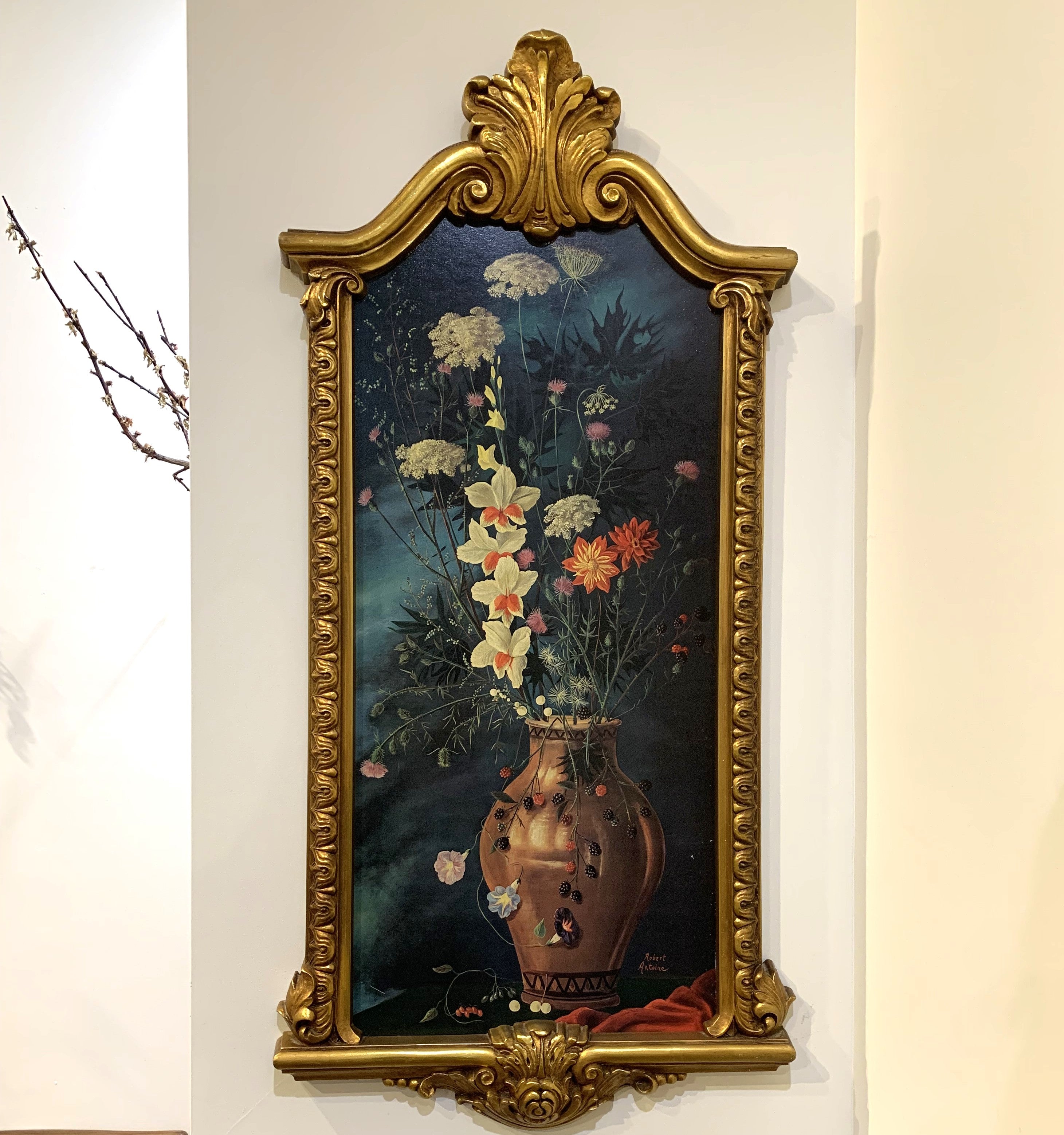 Vintage Framed Painting Print - A Pair