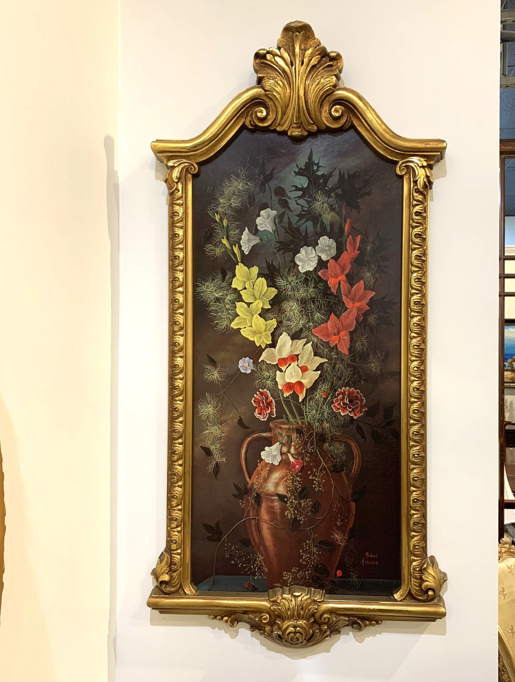 Vintage Framed Painting Print - A Pair