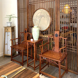 Vintage Rosewood Scroll  Tiashi Armchair Set