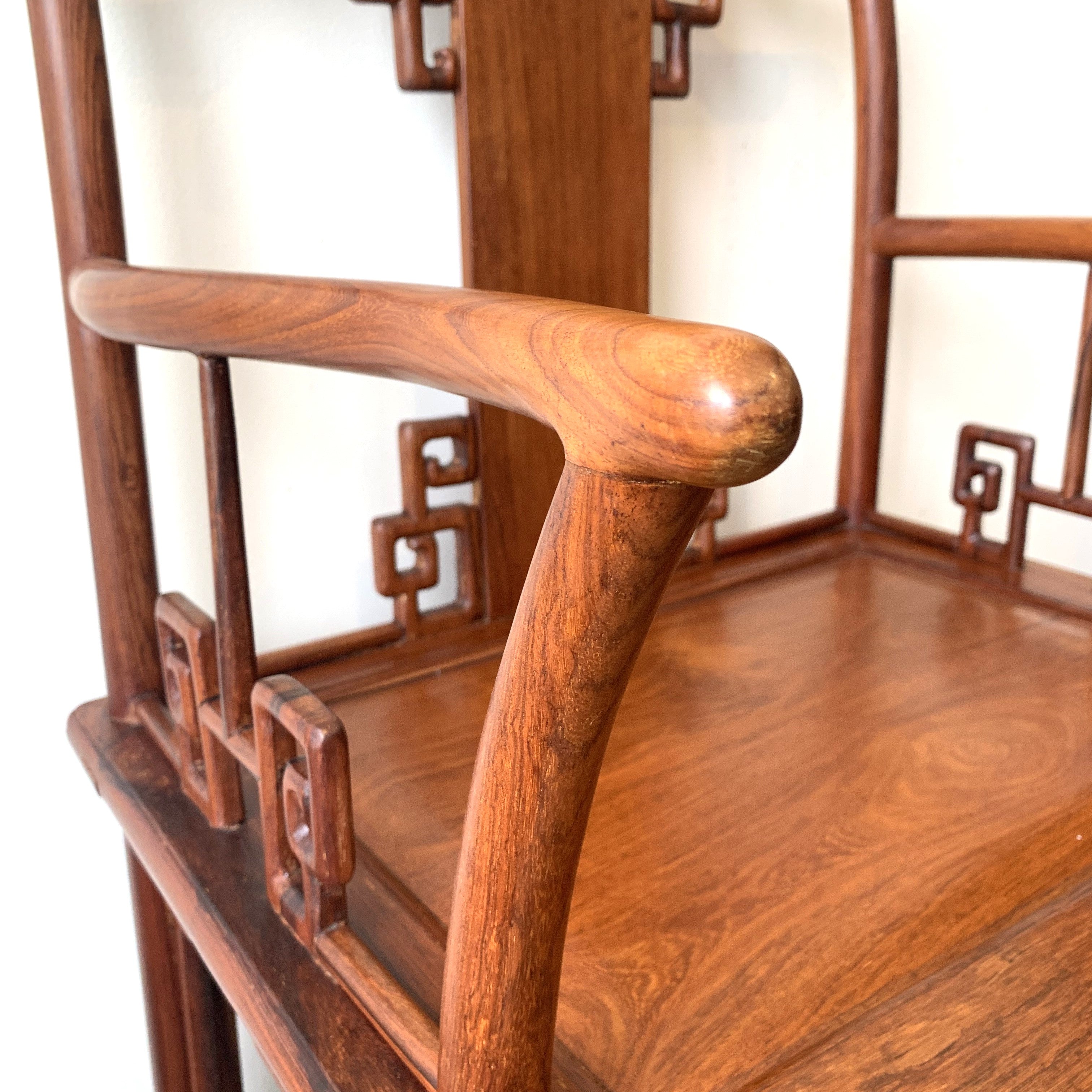 Vintage Rosewood Scroll  Tiashi Armchair Set