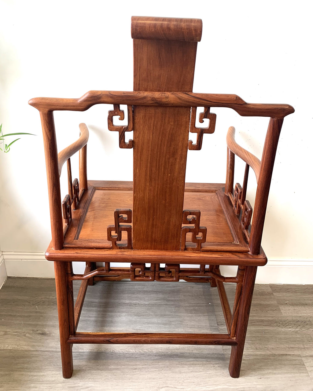 Vintage Rosewood Scroll  Tiashi Armchair Set