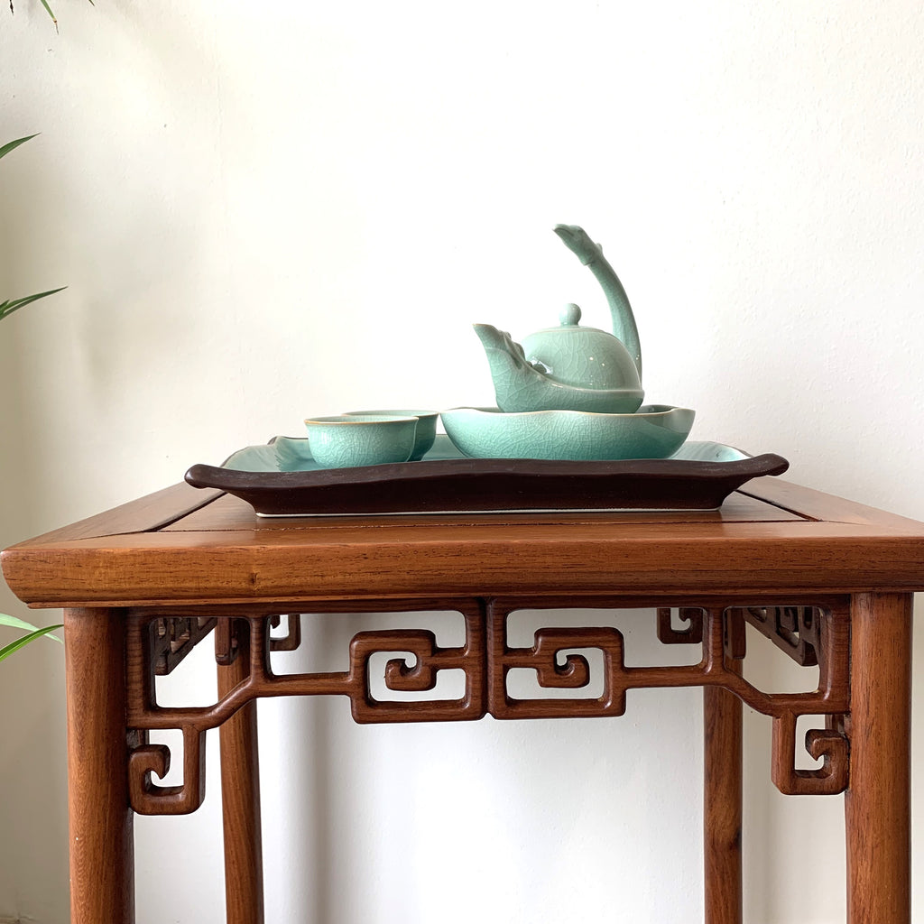 Vintage Rosewood Scroll  Tiashi Armchair Set