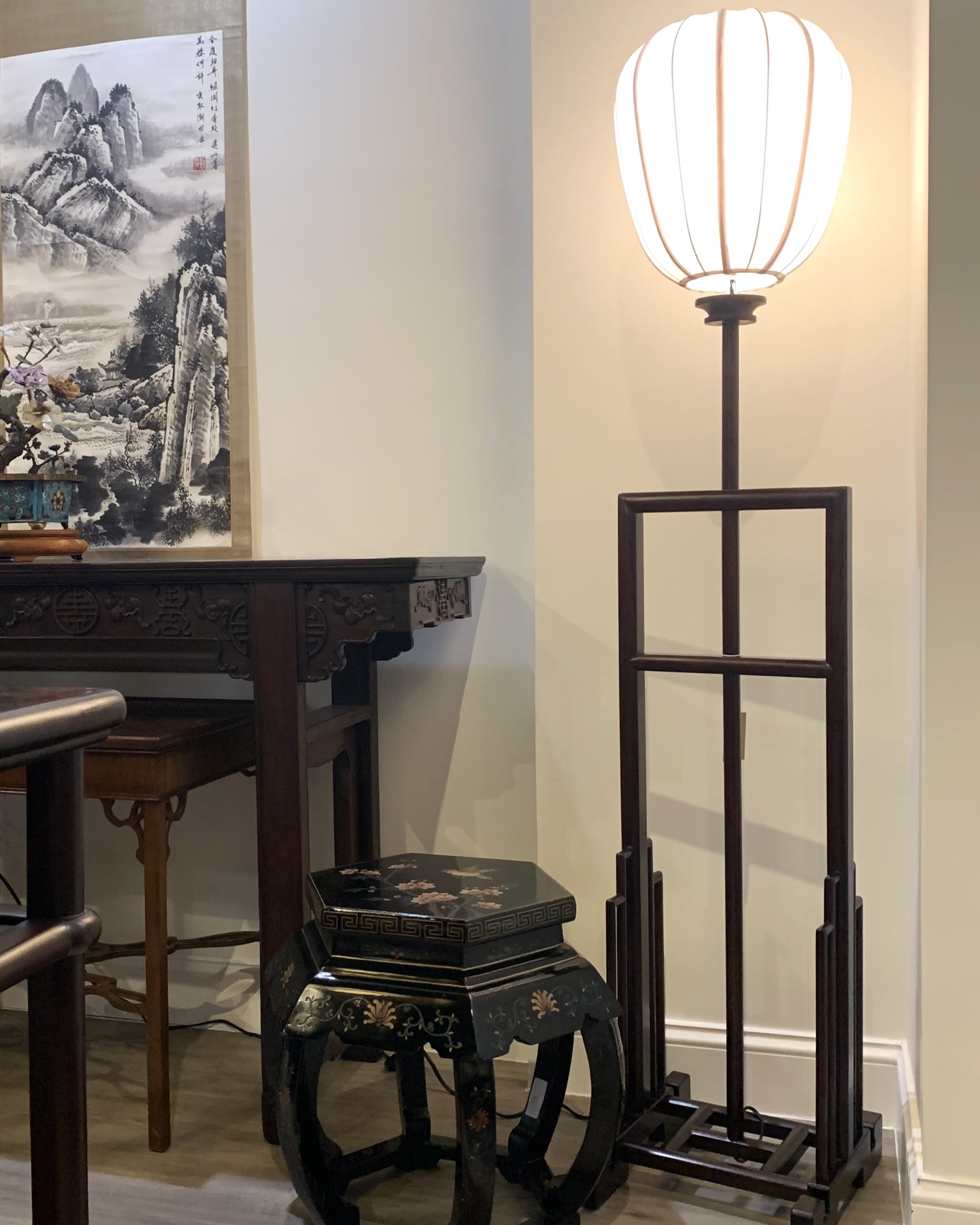 Classic Rosewood Floor Lamp