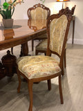 Baroque Table & Chairs Hand-Carved Blond Walnut