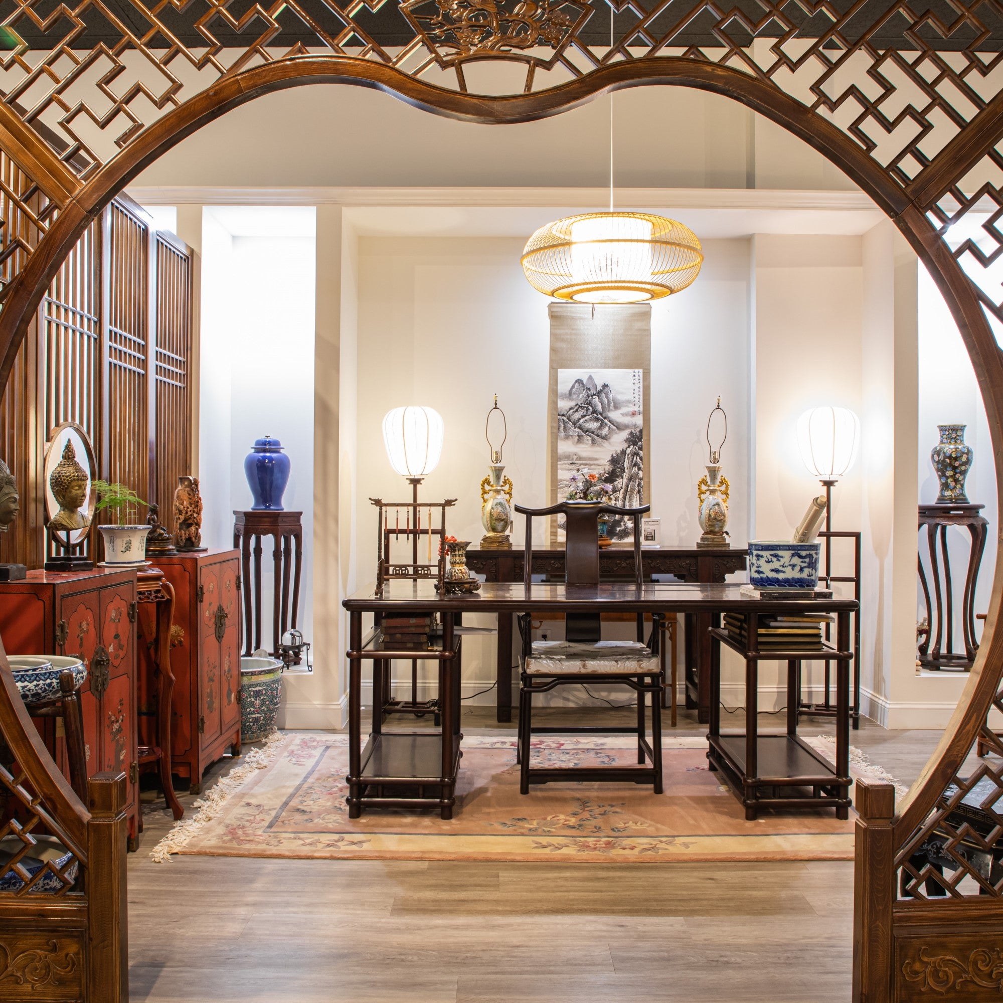 Classic Rosewood Floor Lamp