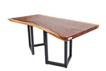 Black Walnut Solid Table with Light Brown Sides
