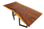 Black Walnut Solid Table with Light Brown Sides