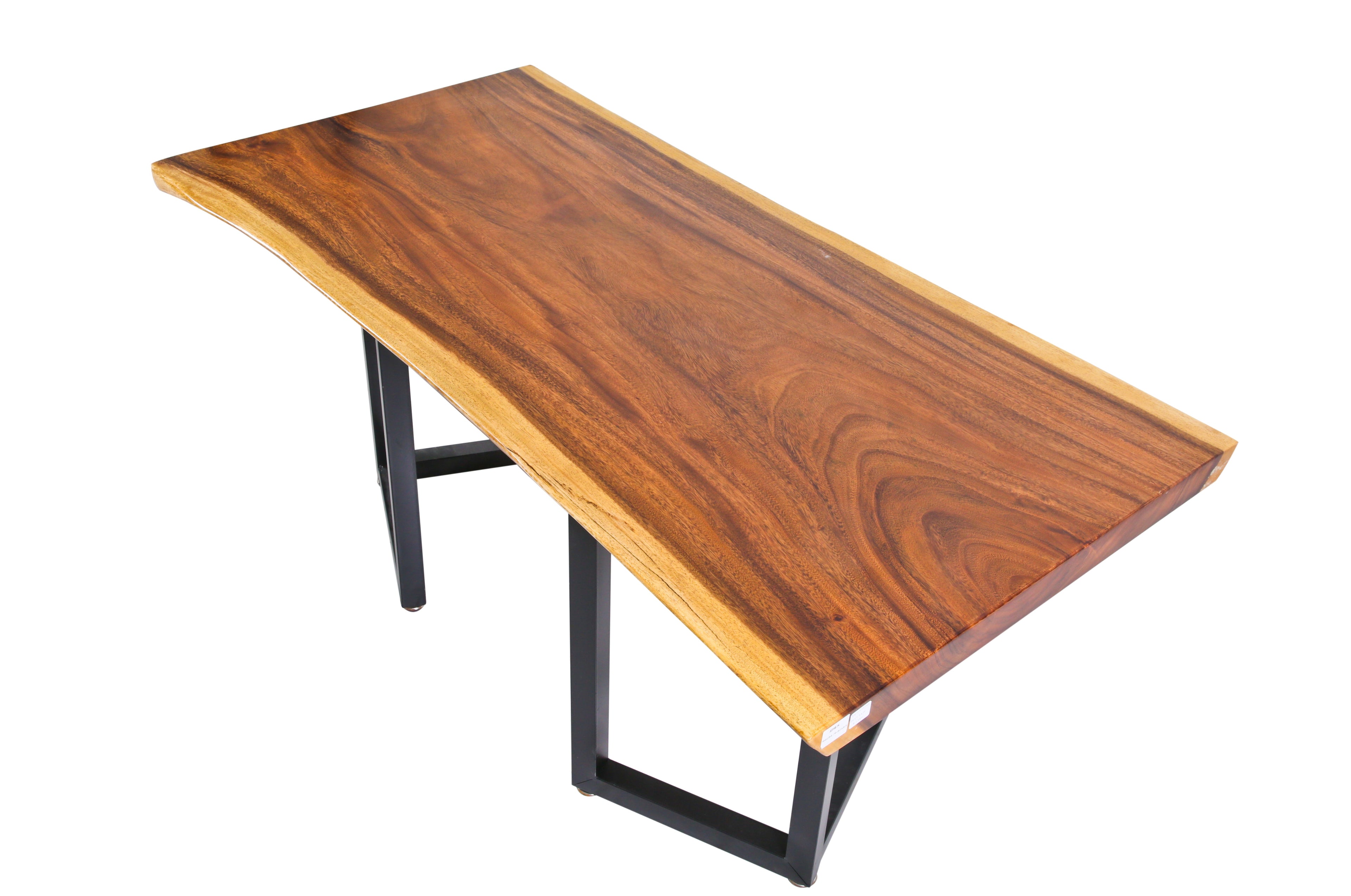 Black Walnut Solid Table with Light Brown Sides
