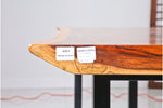 Black Walnut Solid Table with Light Brown Sides