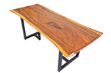 Black Walnut Solid Table with Light Brown Sides